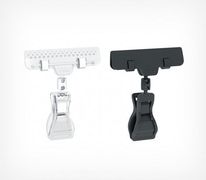 Ценникодержатель на прищепке средняя FX-CLAMP зажим 80 мм — универсальный ценникодержатель на прищепке с широким зажимом